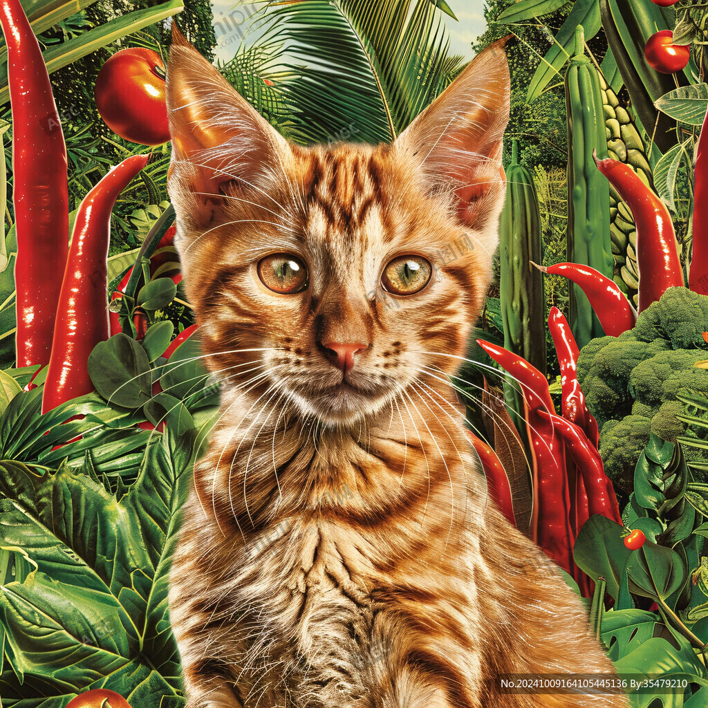 手绘猫咪海报