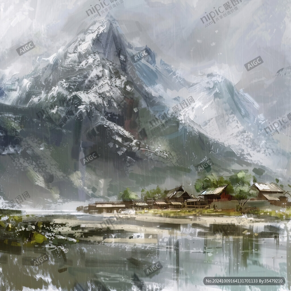 雪山原画