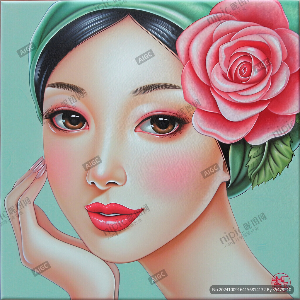 面部美容美容壁画