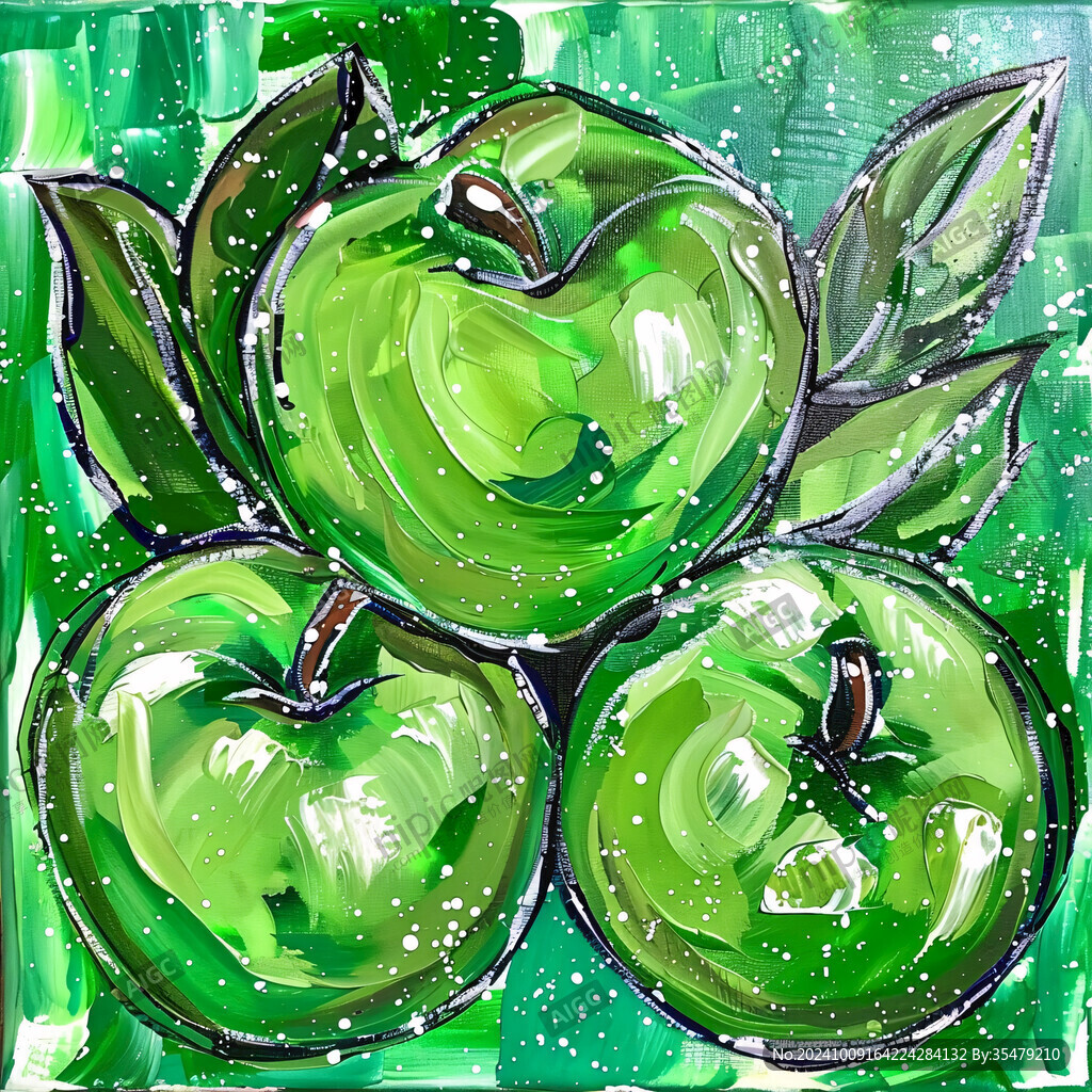 绿宝石李子插画