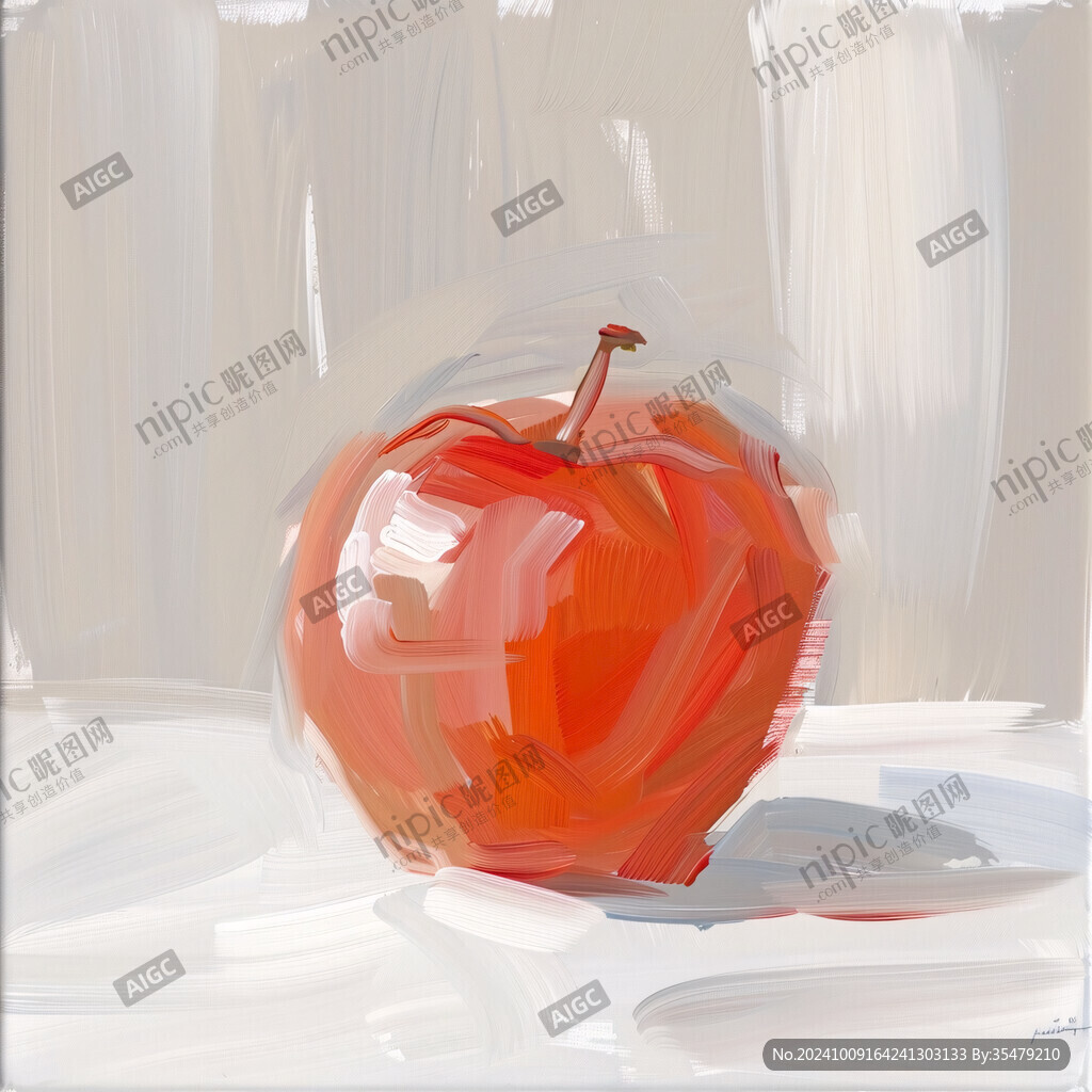 红苹果插画