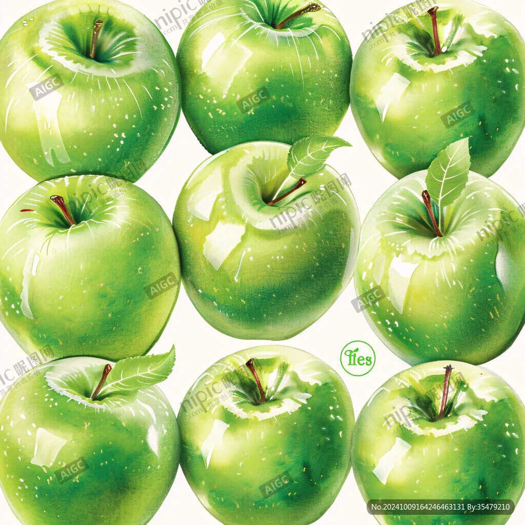 艺术化青苹果