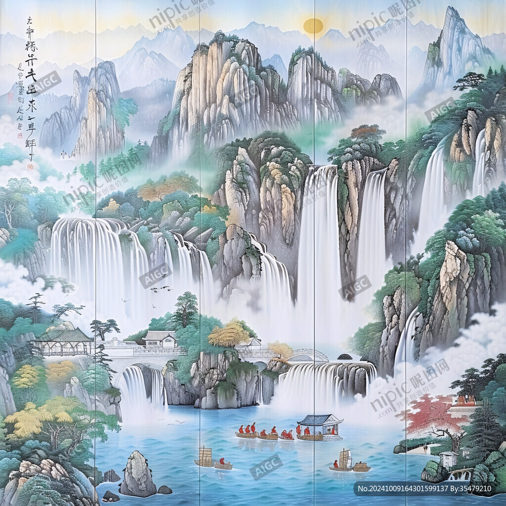 高山流水壁画