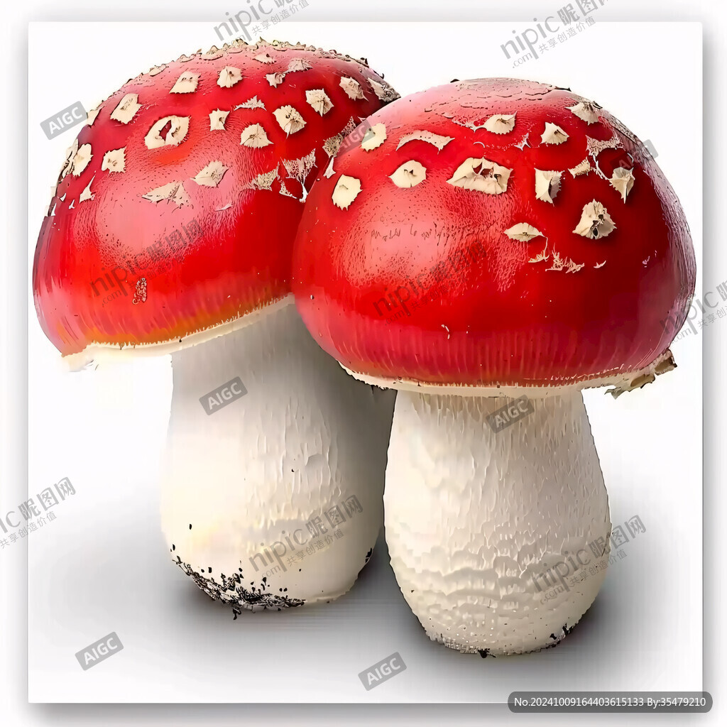 红菇插画手绘