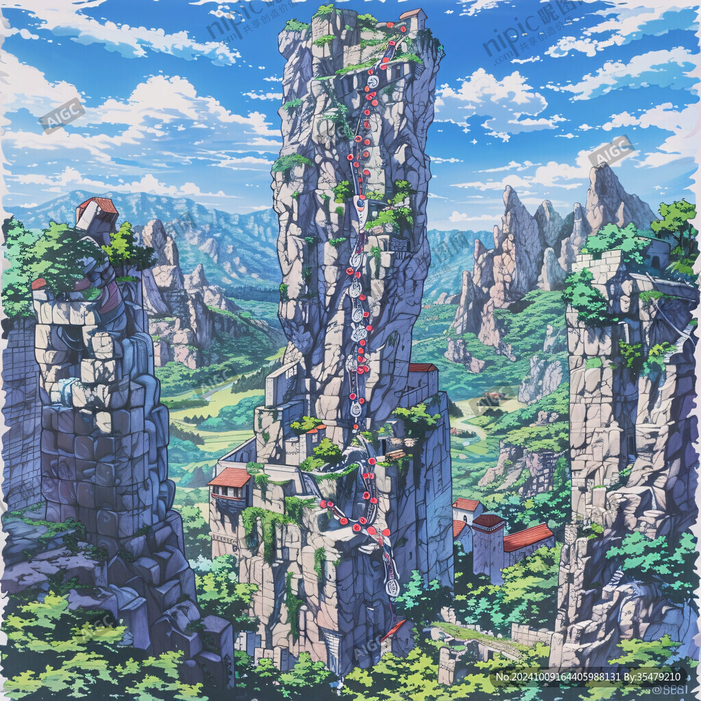 石林插画宣传素材背景