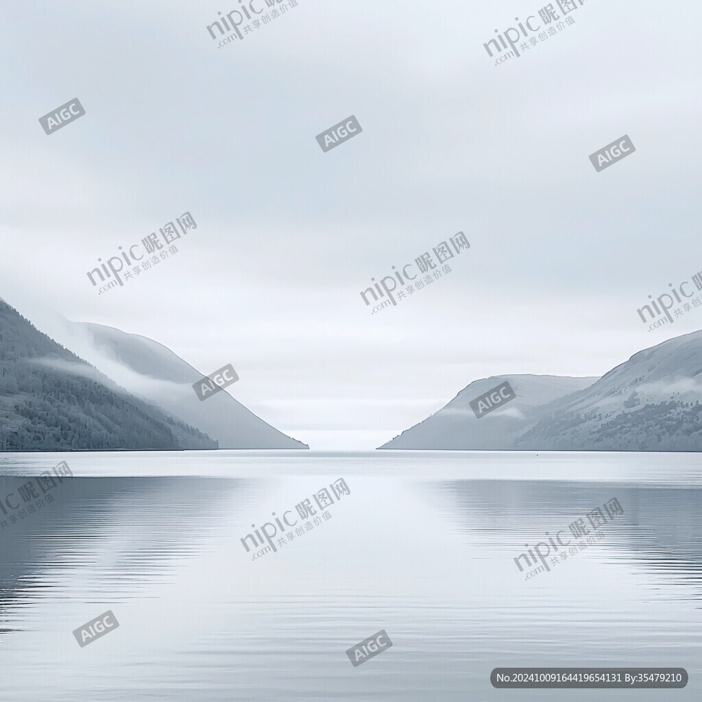 山景湖景质感海报