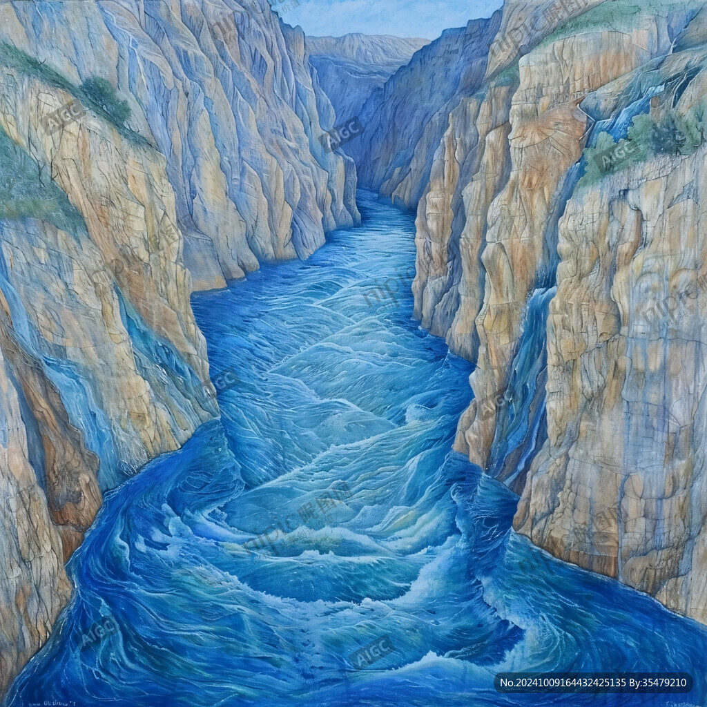 峡谷立体画