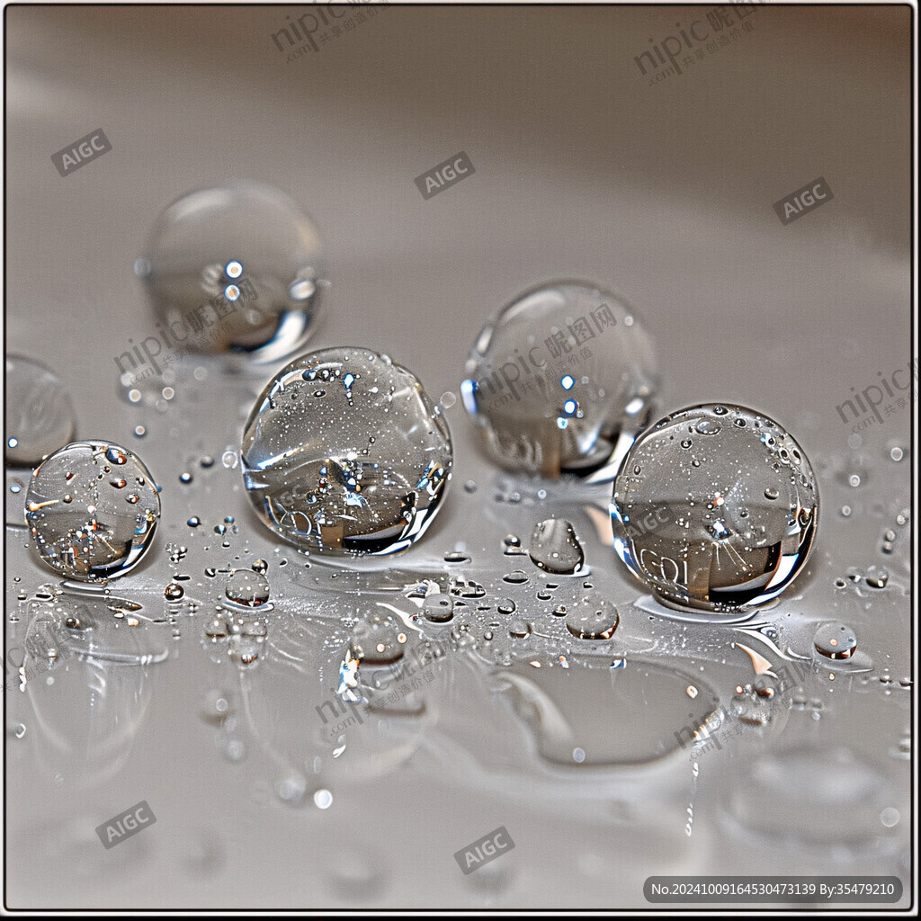 金属质感水珠