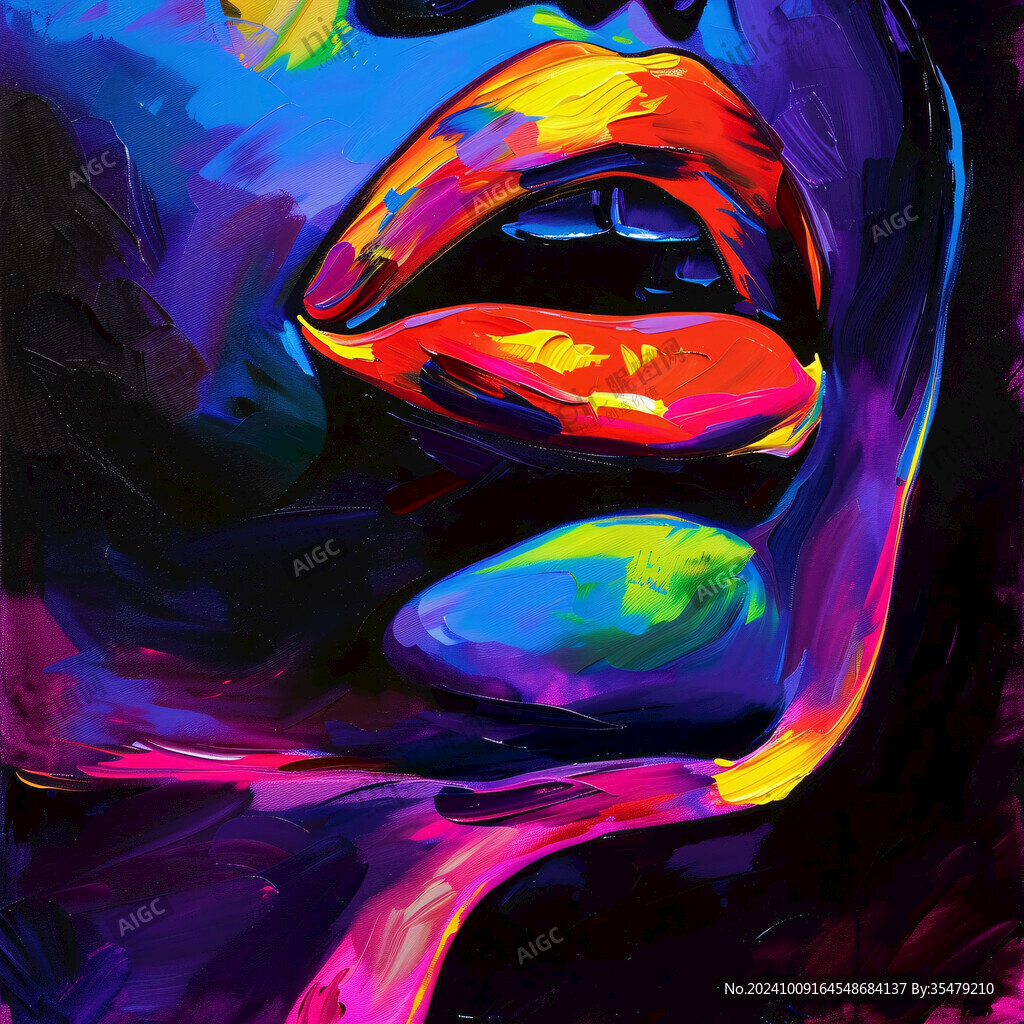 酷炫色彩写意装饰画