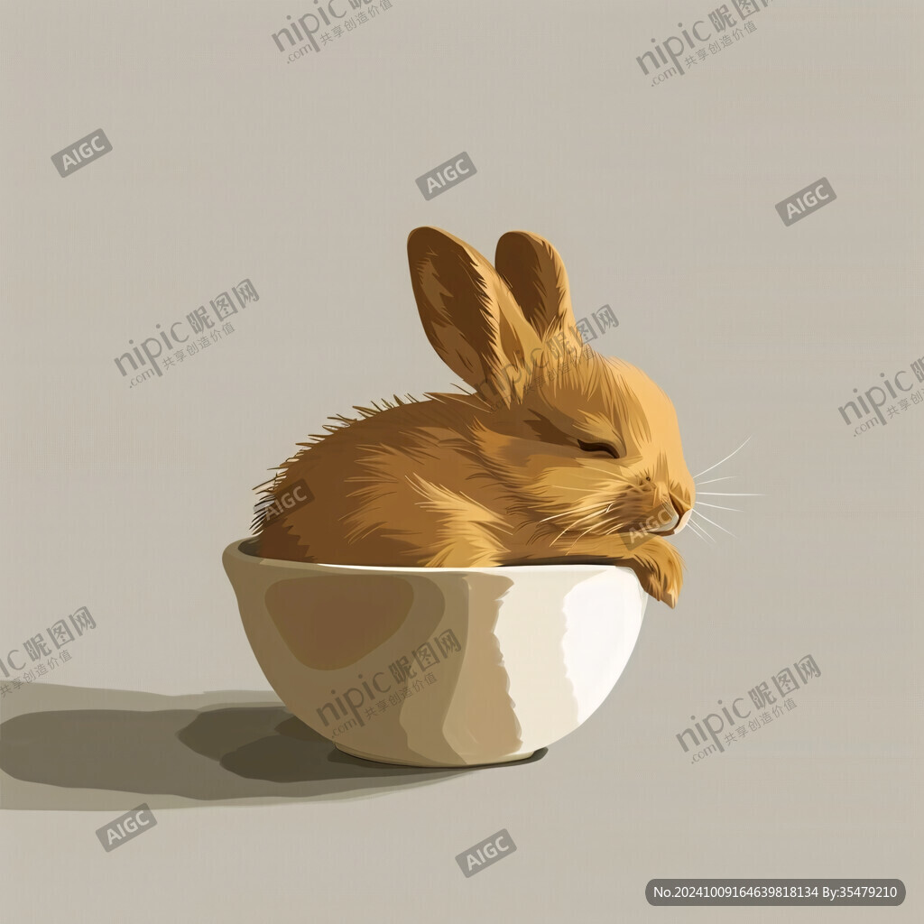 兔子干果插画