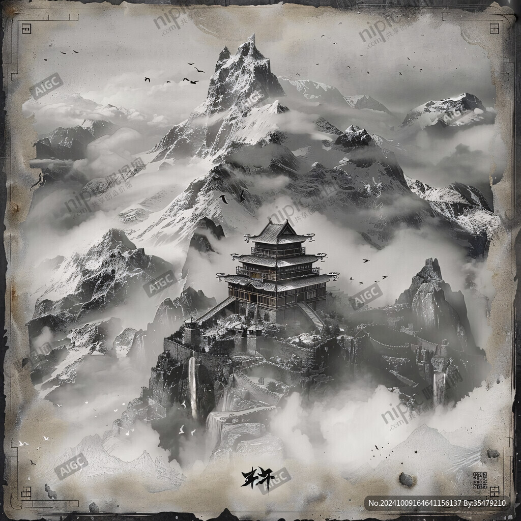 宫殿楼阁仙境仙人大殿