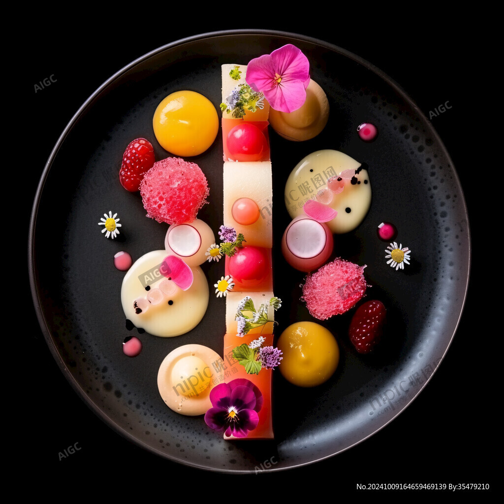北欧亚光平碟寿司甜品