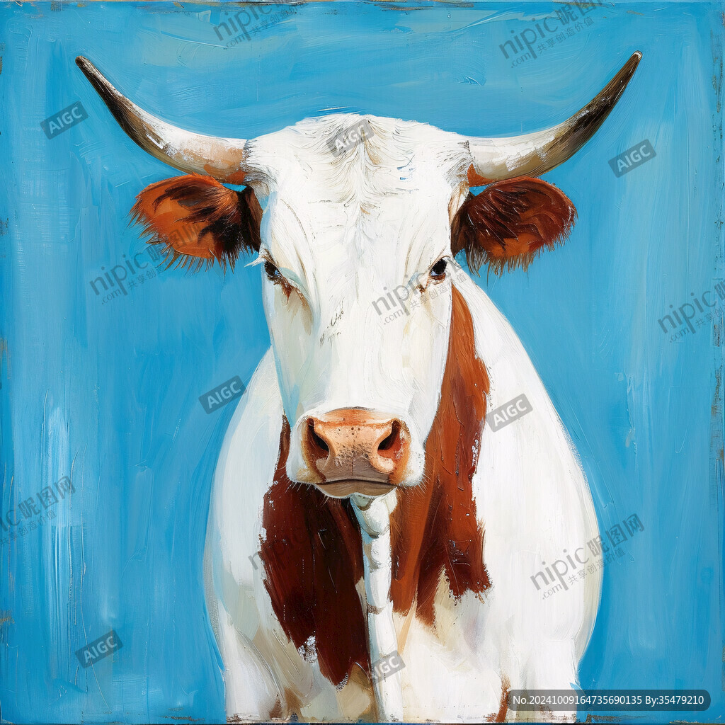 3d牛装饰画