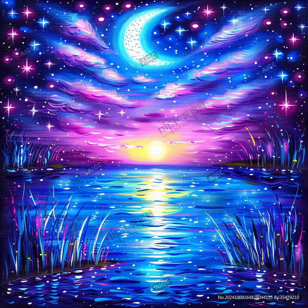 星月河幻想插画