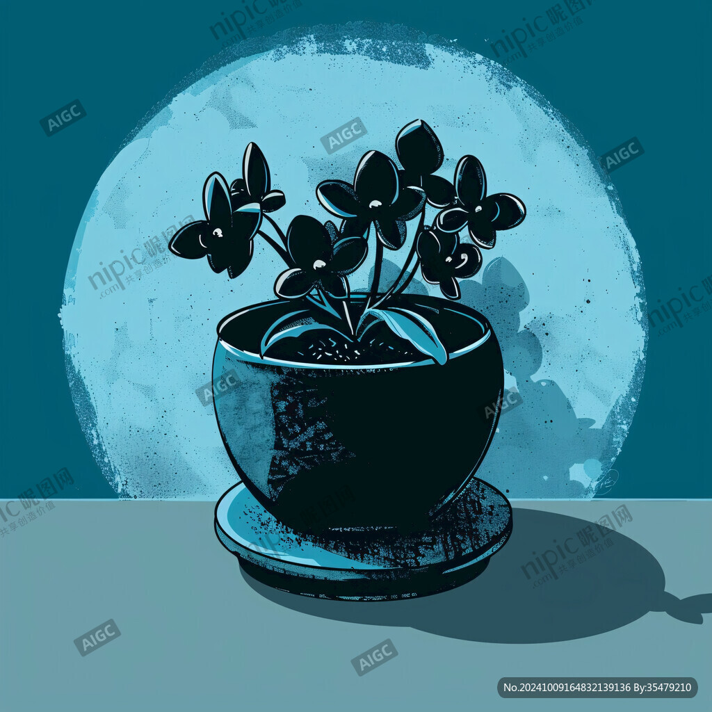 盆栽花卉剪影