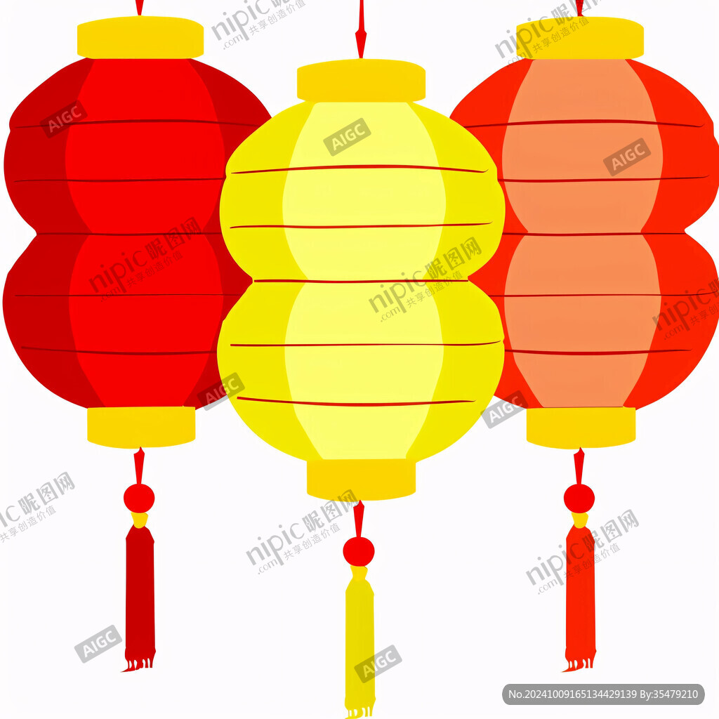 国庆灯笼手绘灯笼
