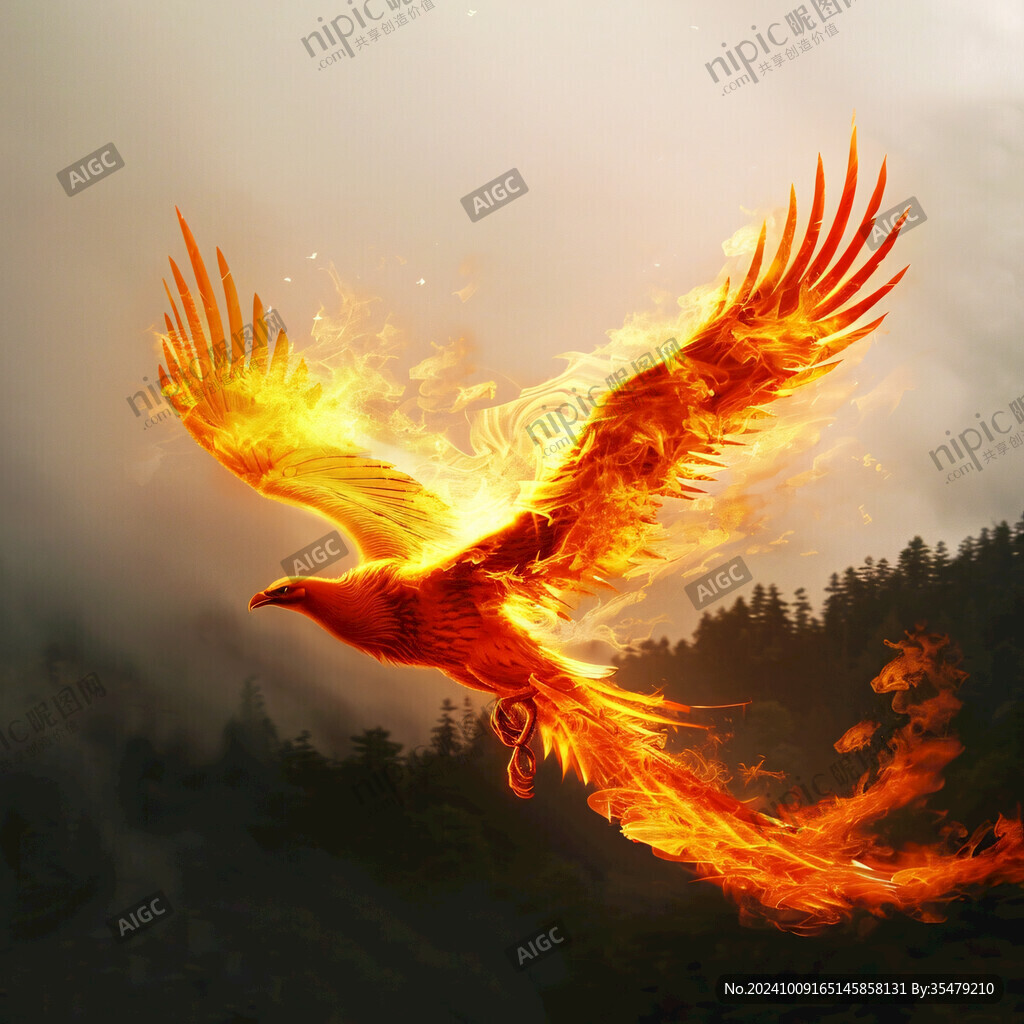 火凤凰插画