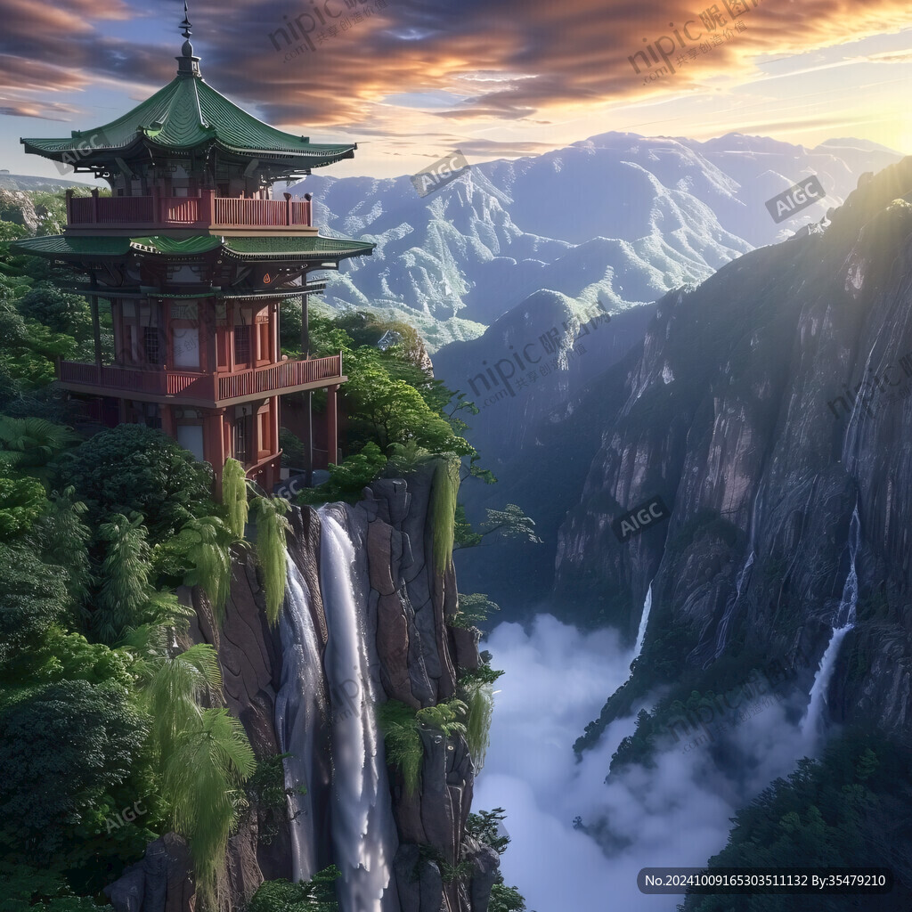 宫殿楼阁仙境仙人大殿