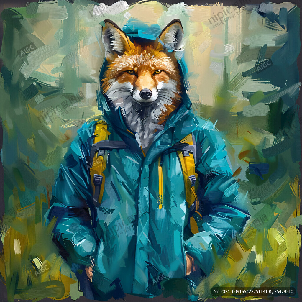 雨衣插画