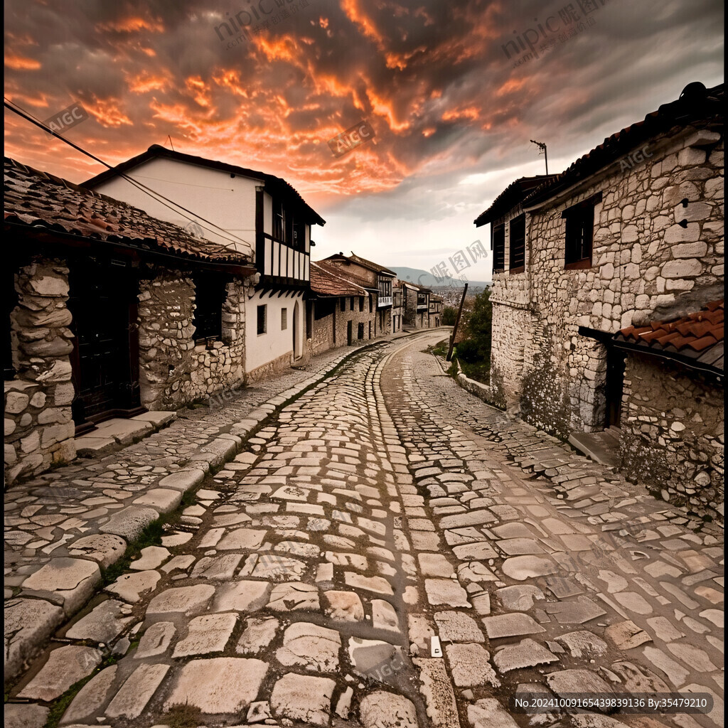 小镇石板路