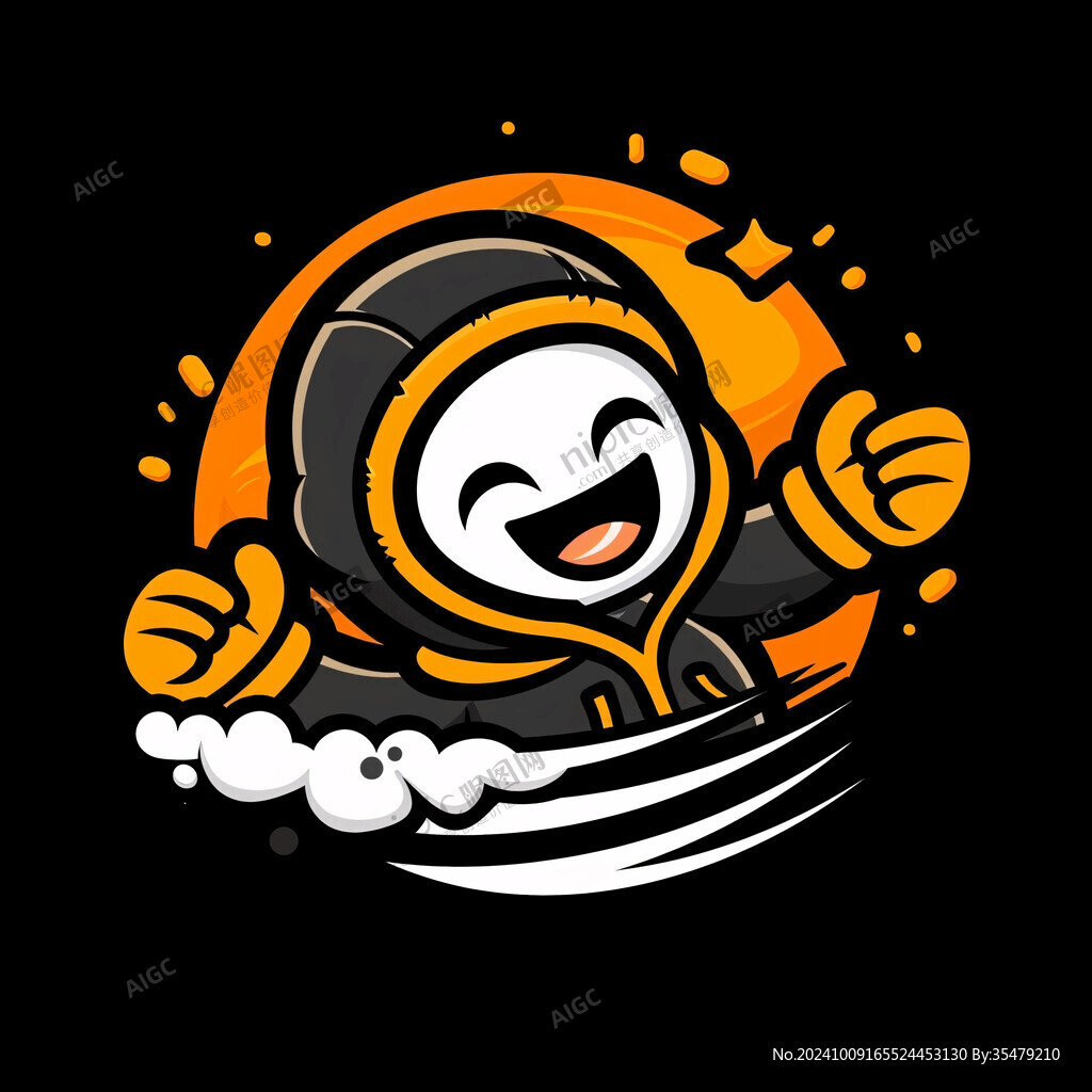 卡通宇航员logo