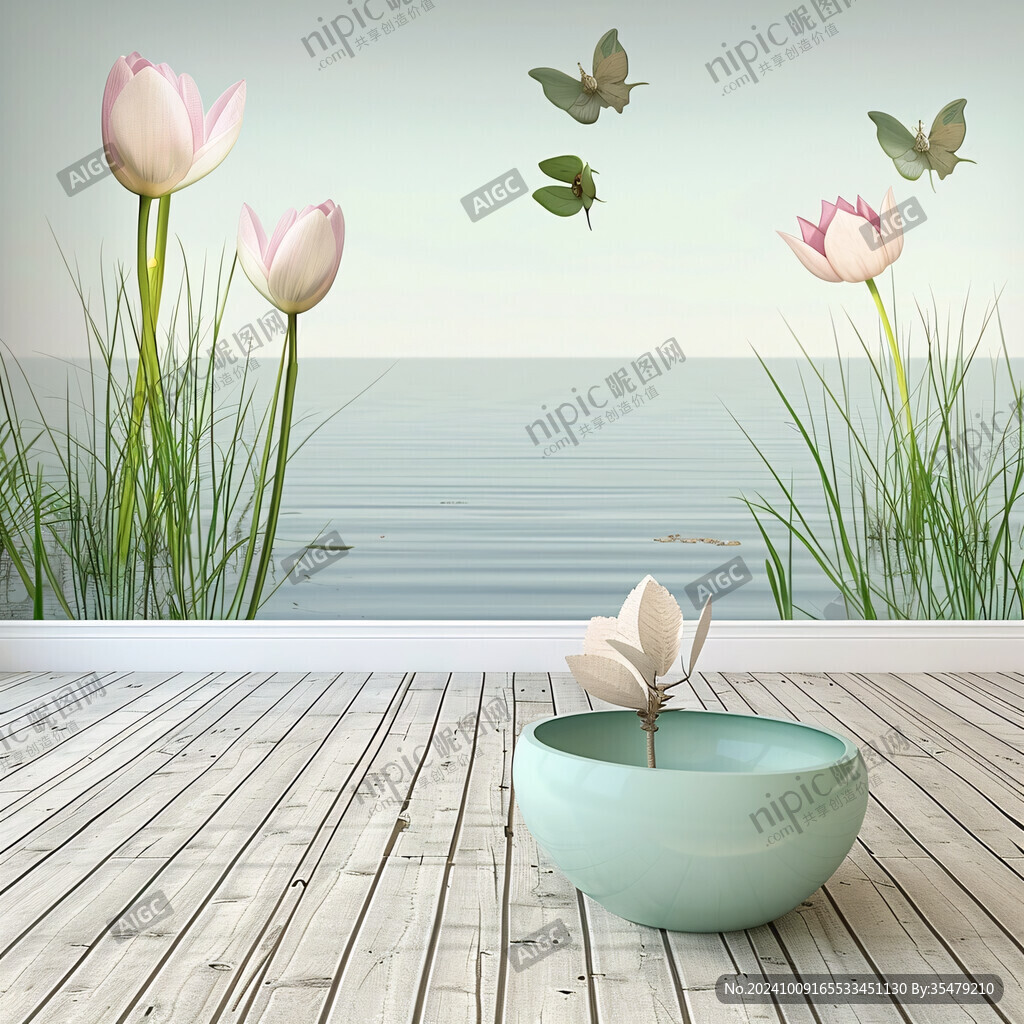 3d荷花背景