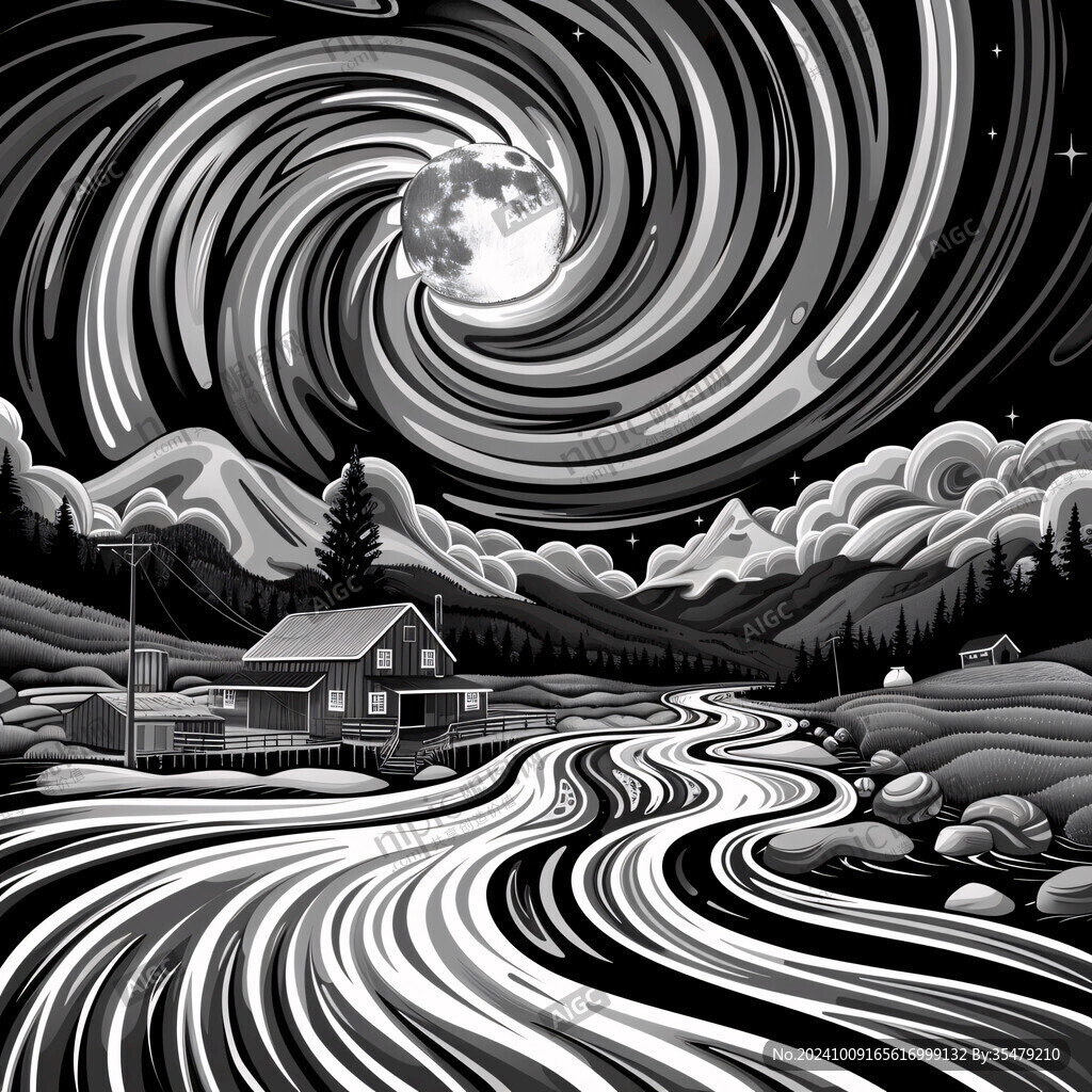 版画风格插画