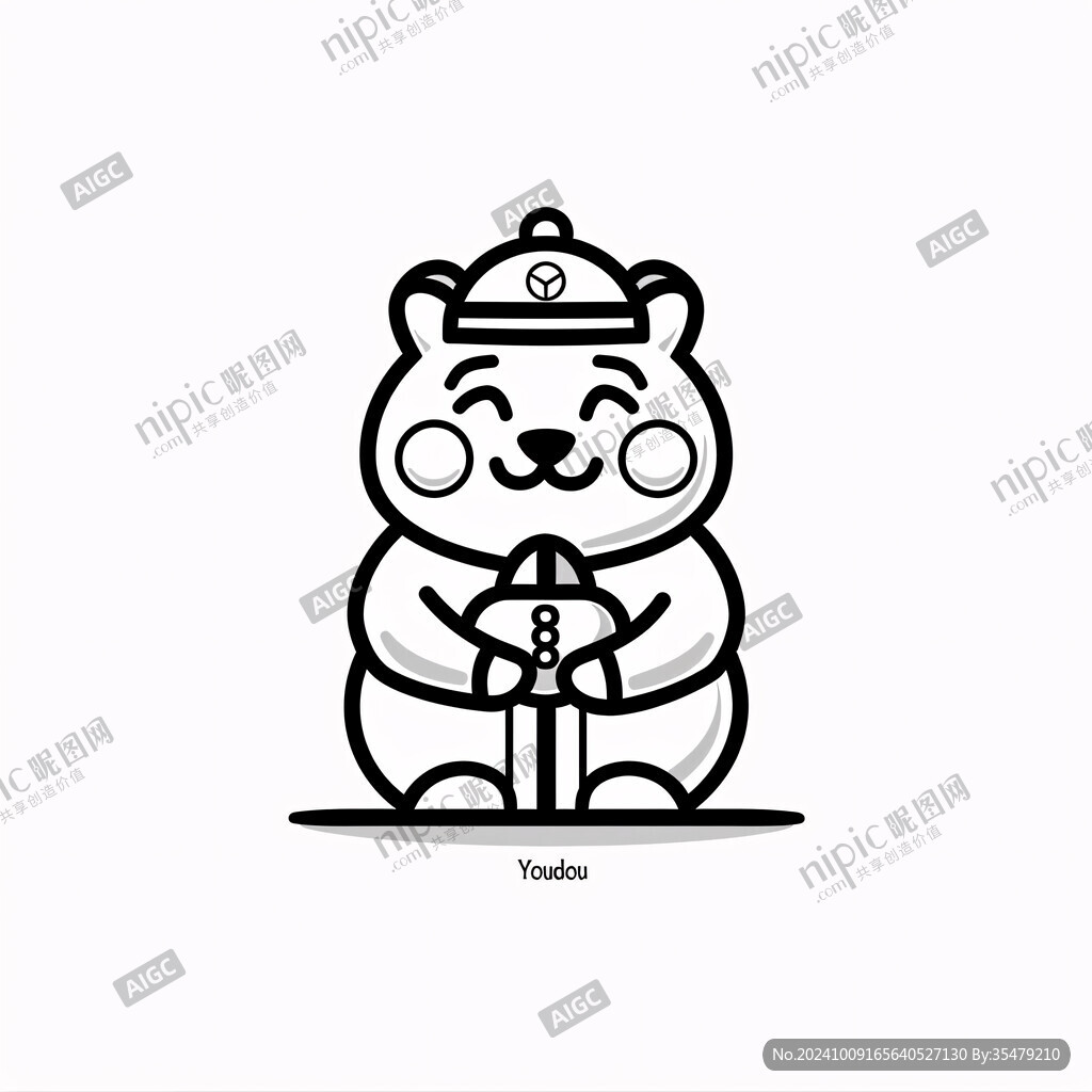 熊猫打坐logo设计