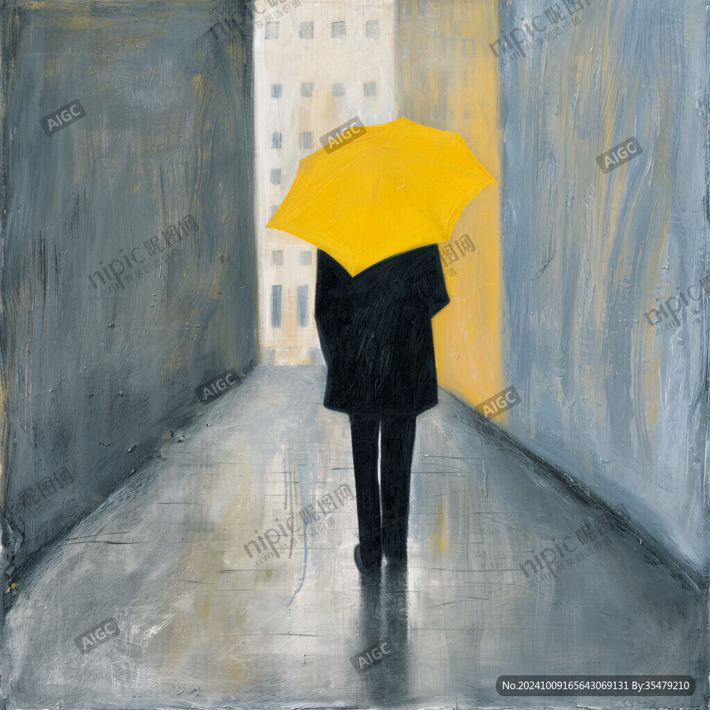 雨巷插画