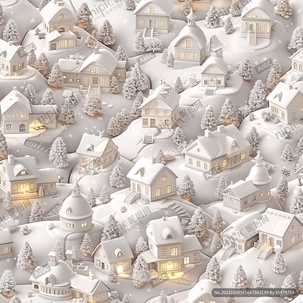 冬天雪屋积雪雪景