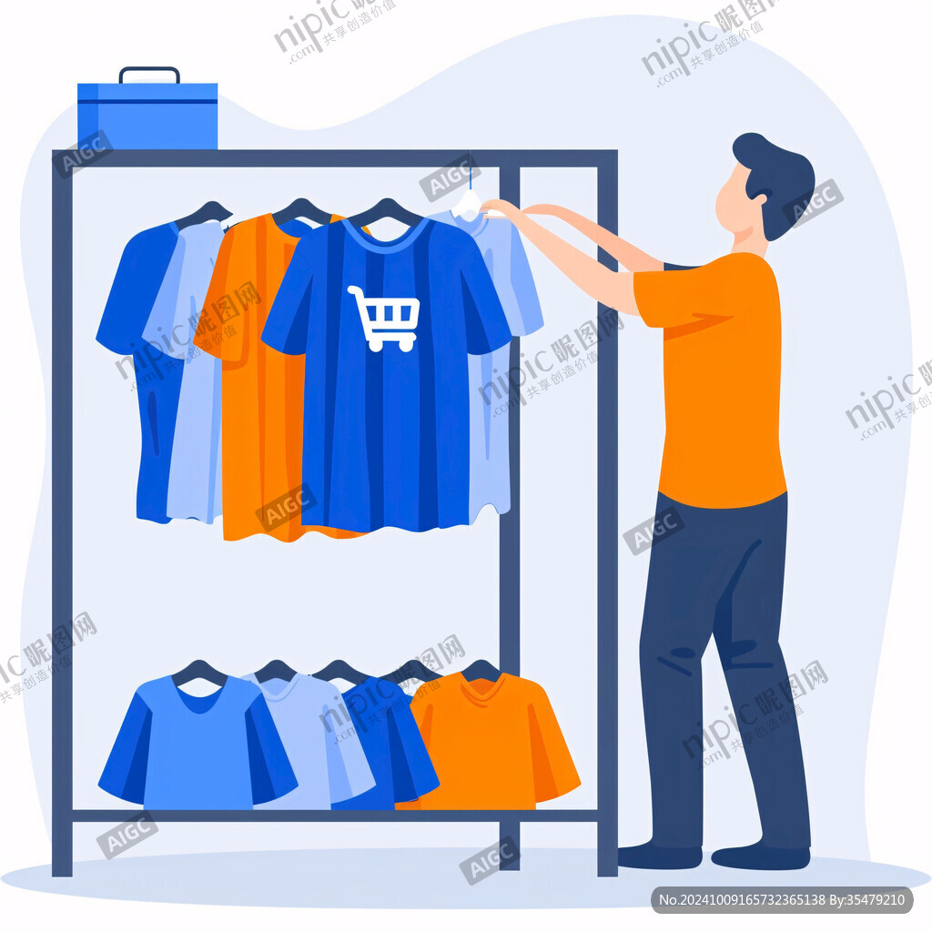 t恤衣衫卡通插画