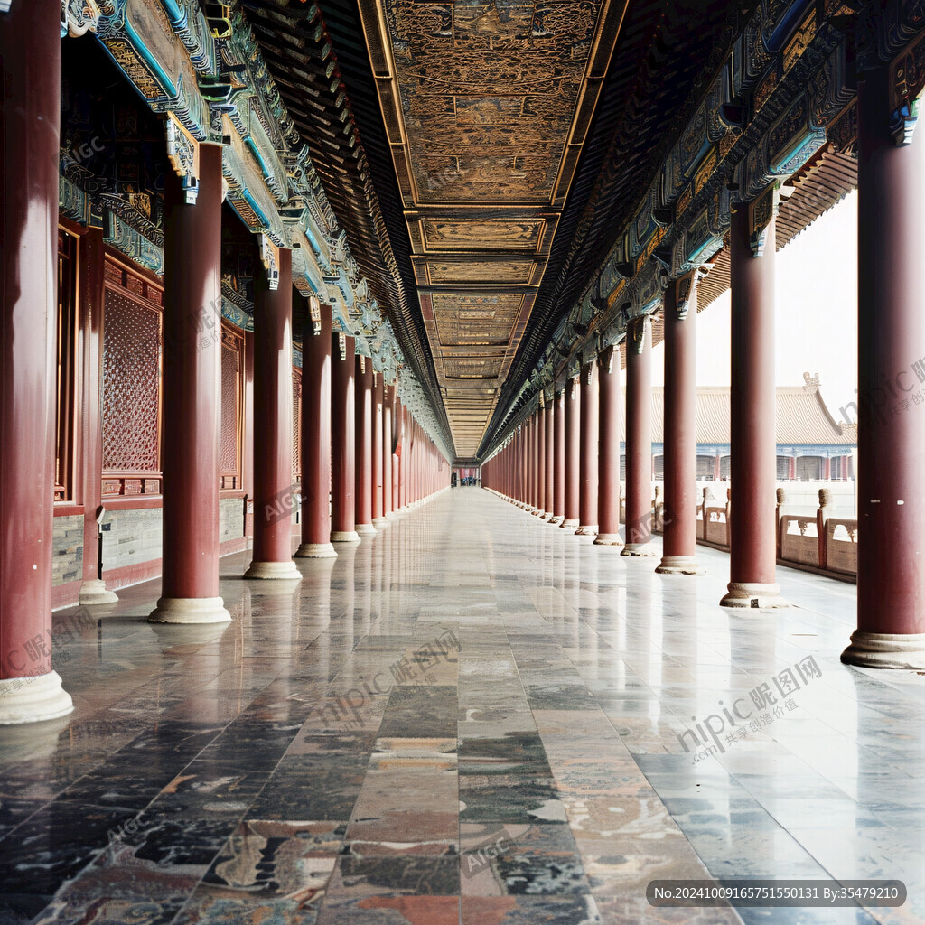 天坛古建长廊