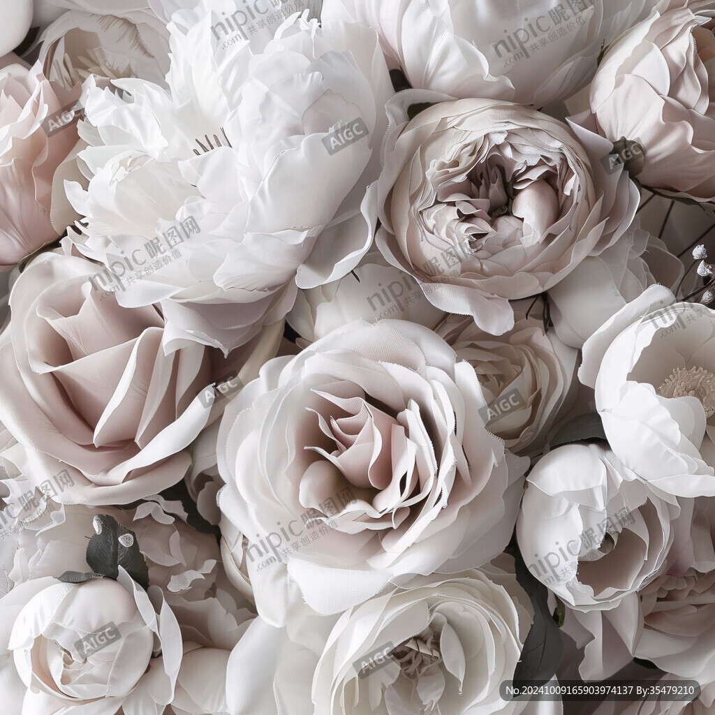 3d浮雕缤纷花卉