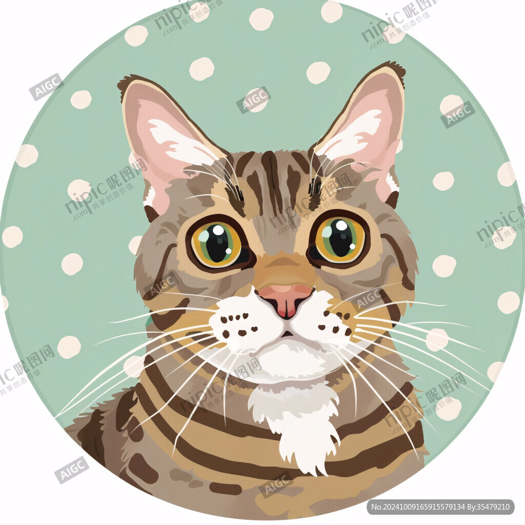 手绘狸花猫