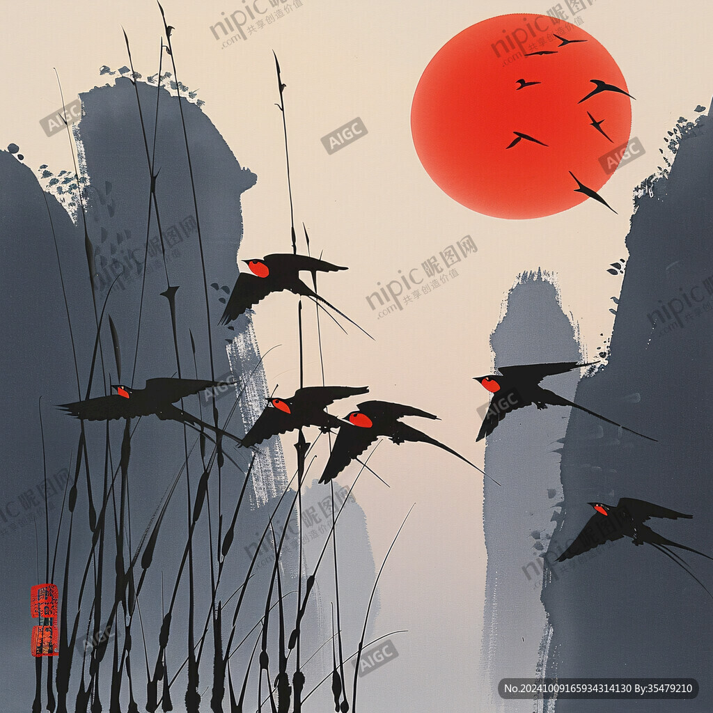 中国风燕子