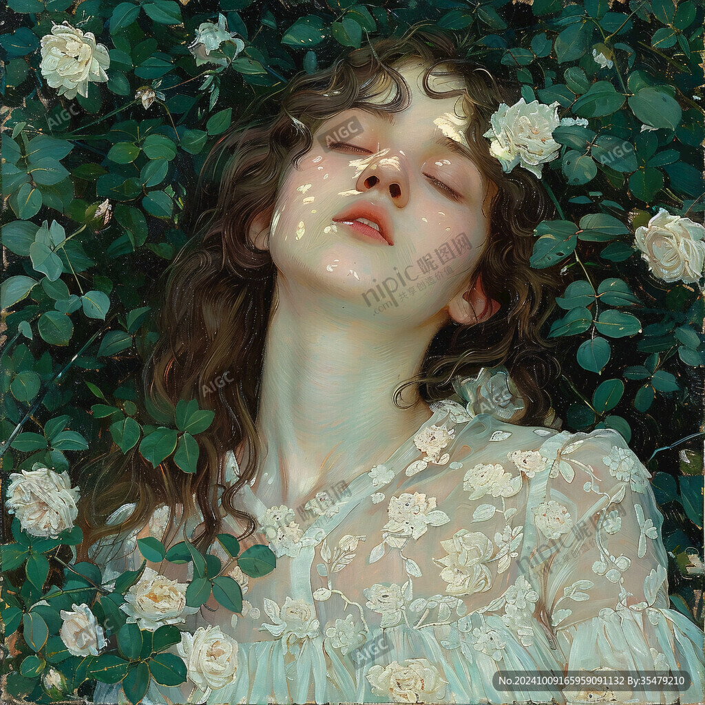 唯美少女与花系列