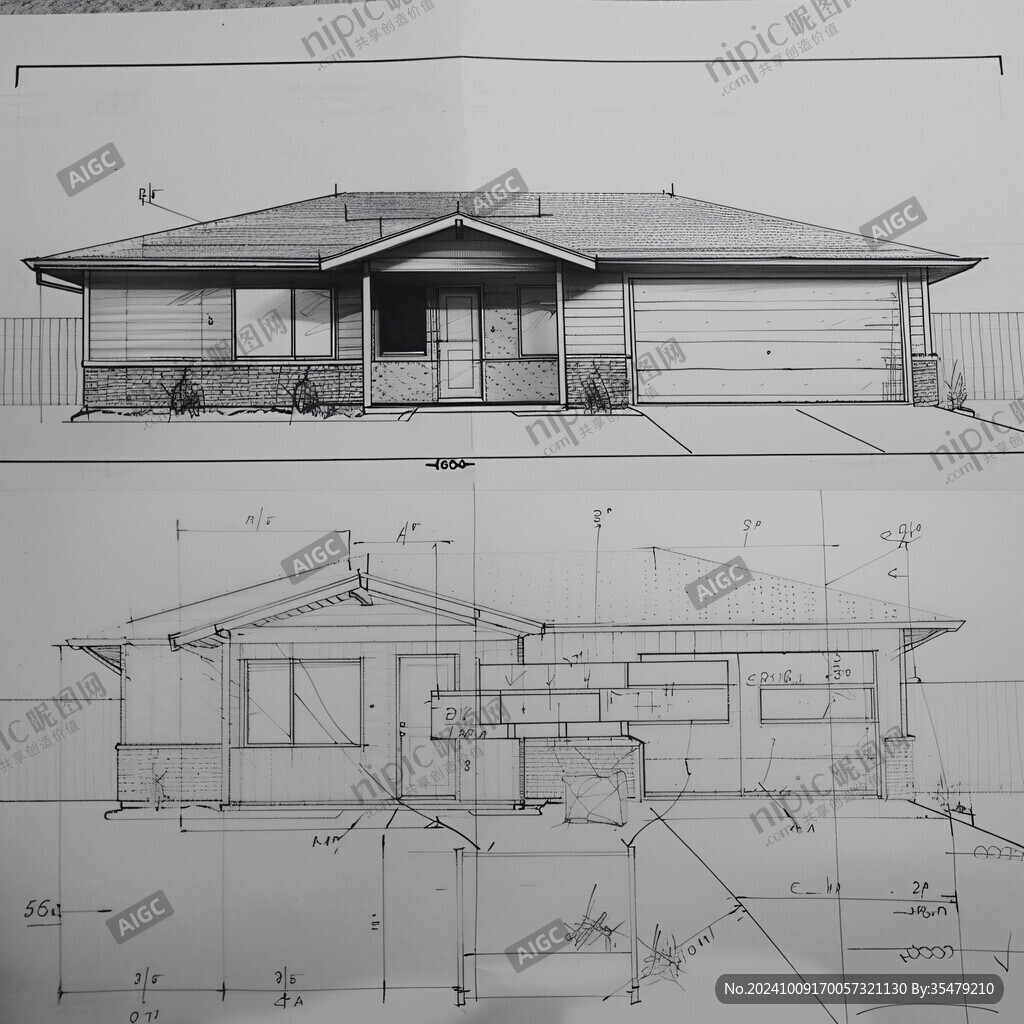 日本建筑手绘