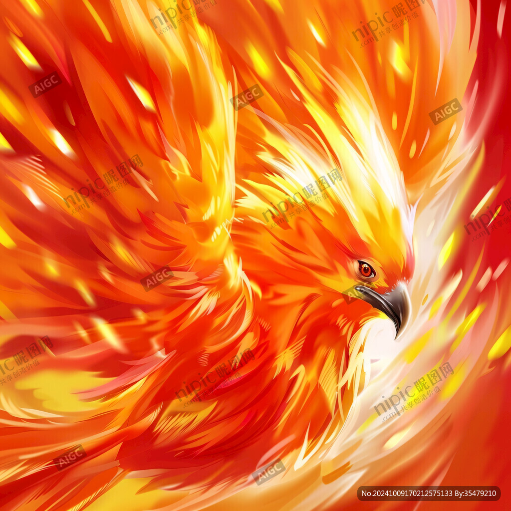 火凤凰插画