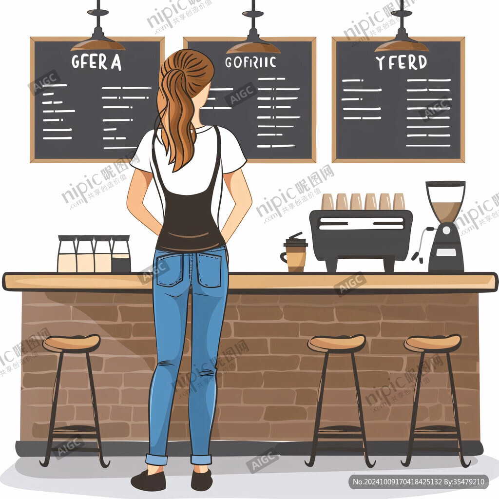 女人女性美女奶茶店