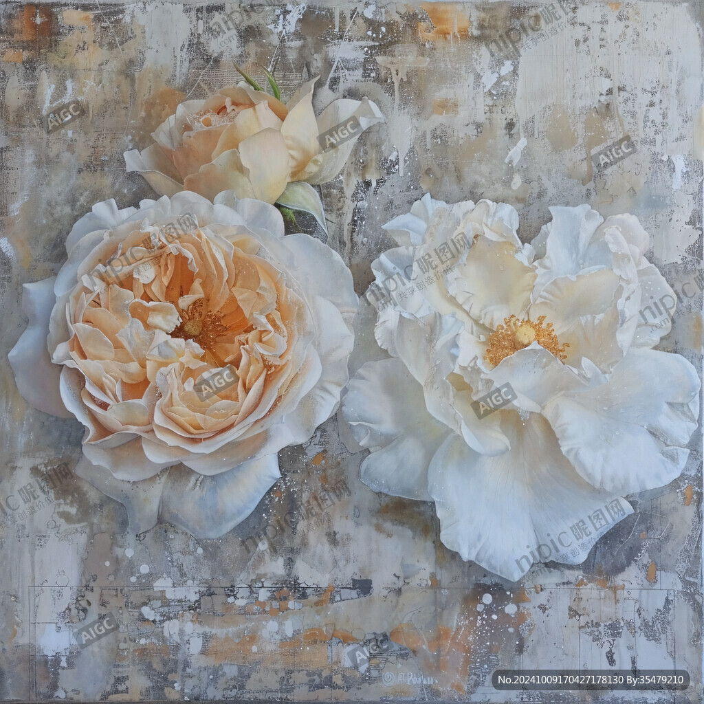 3d立体花卉油画