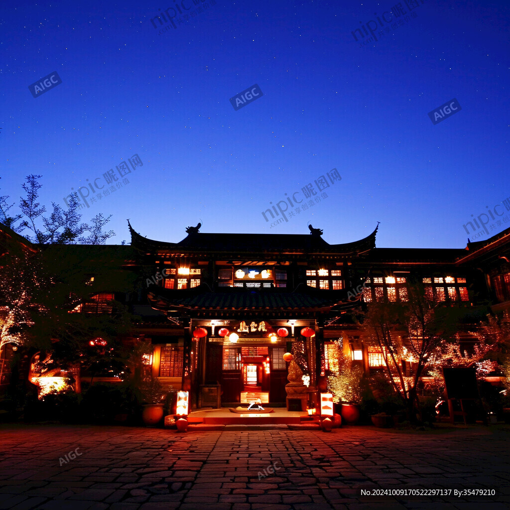 四合院夜景