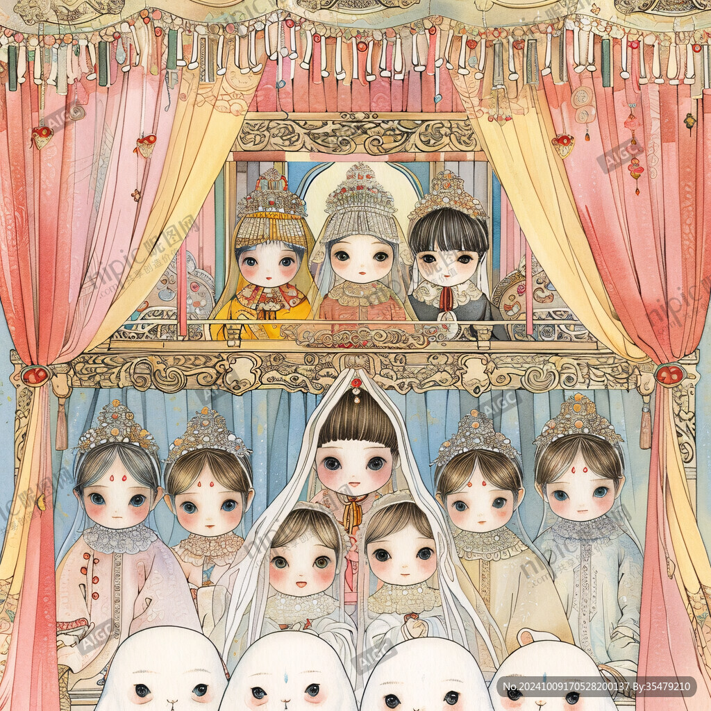 宫廷系列人物插画