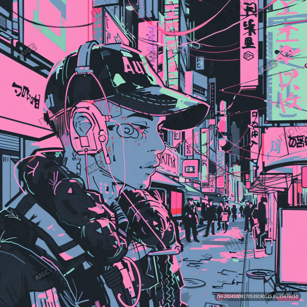 赛博朋克装饰画