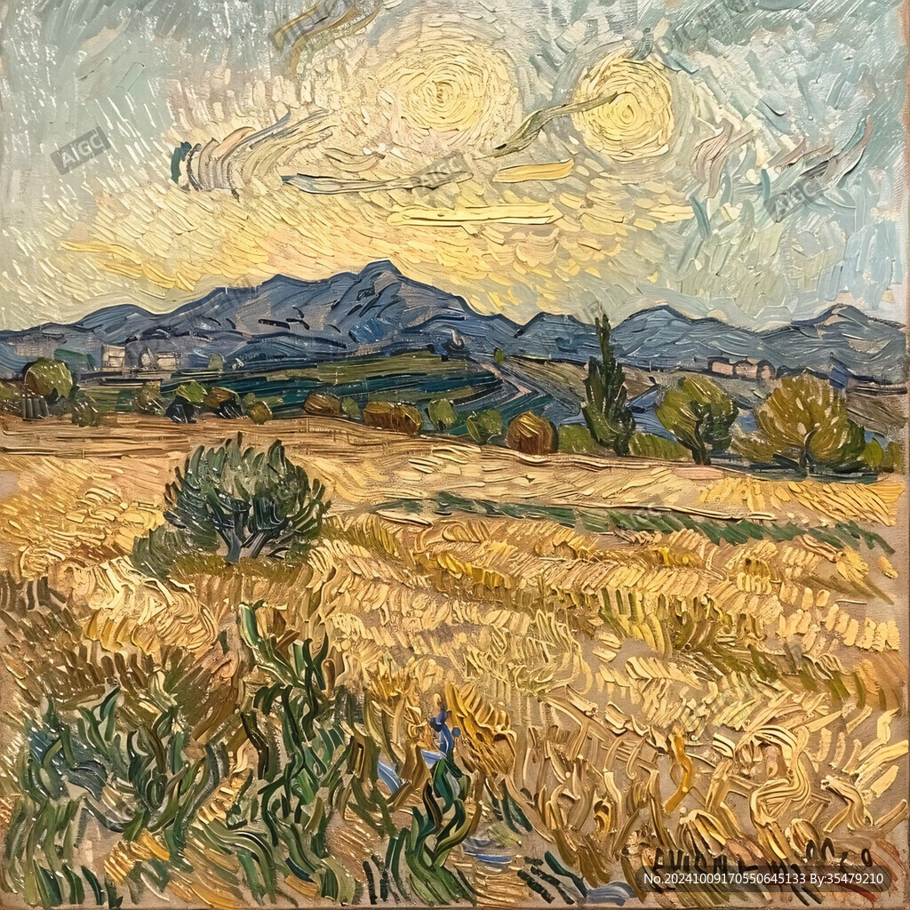 麦田风景画
