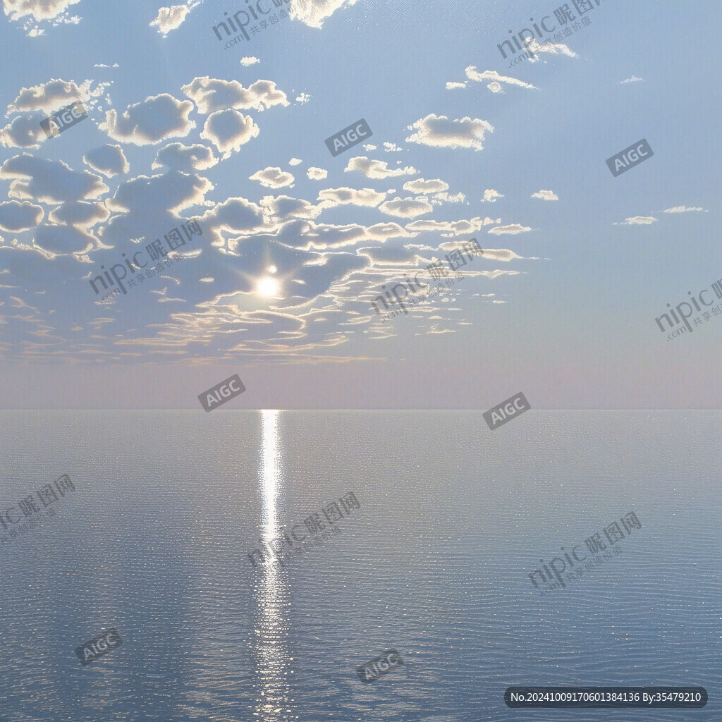 海平面海平线湖面