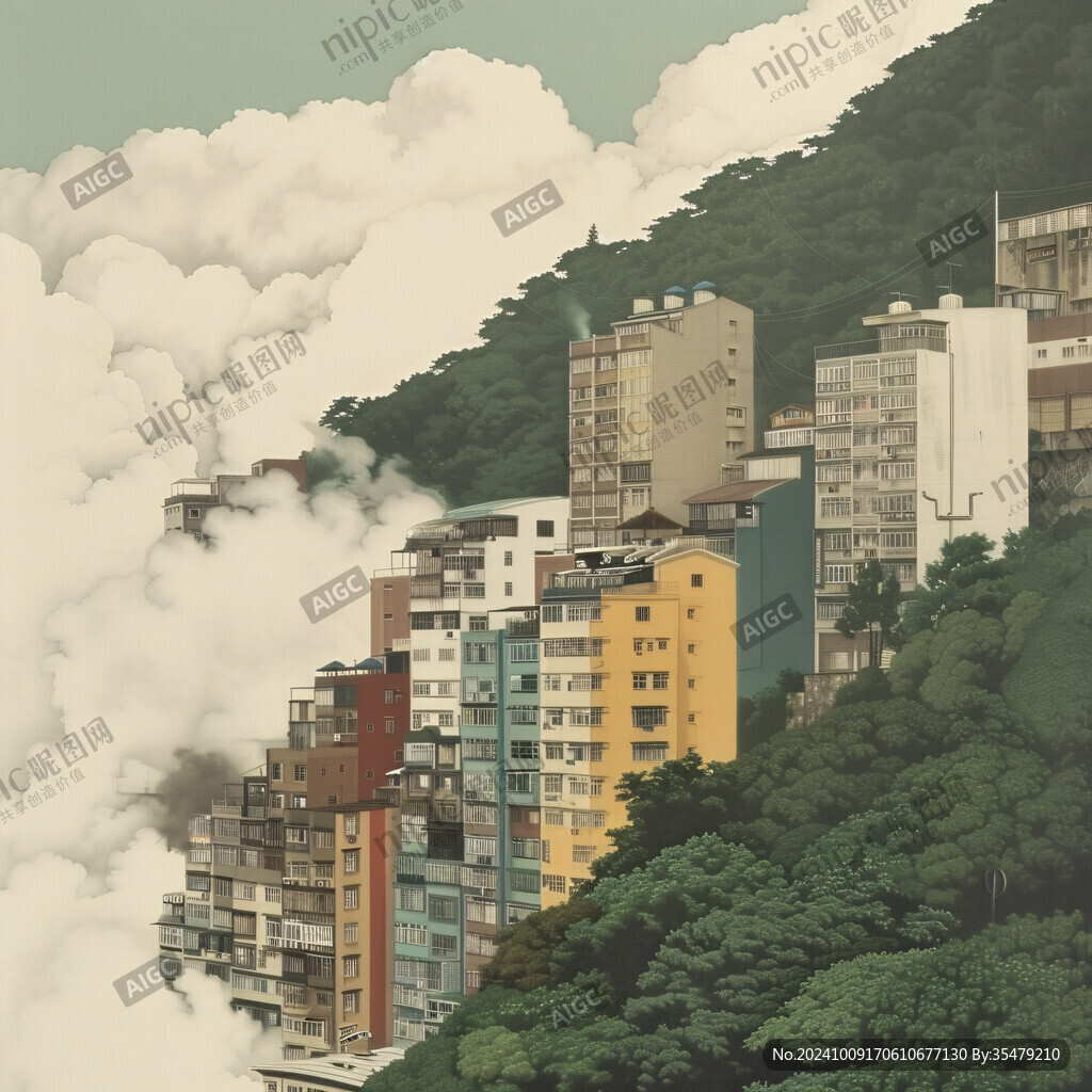 插画楼房