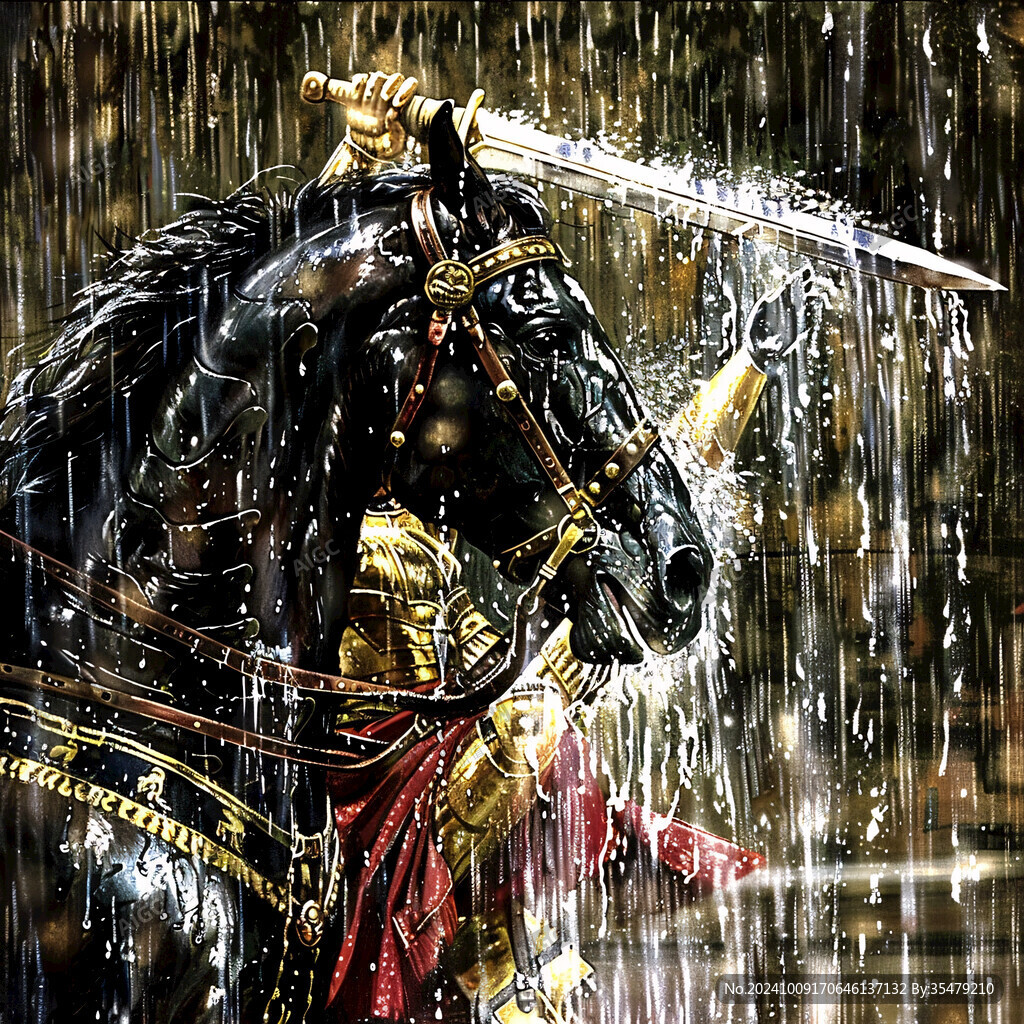 武士骑马箔片