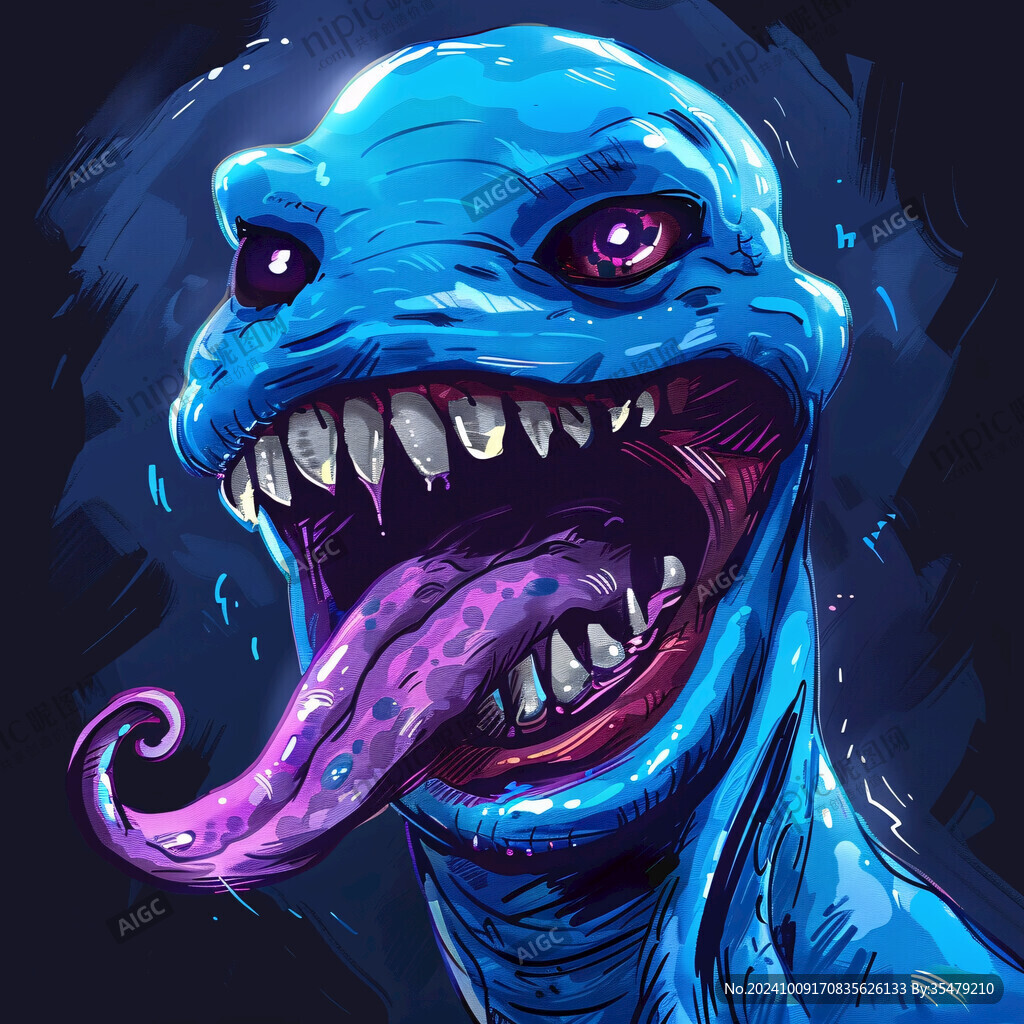 怪兽元素插画
