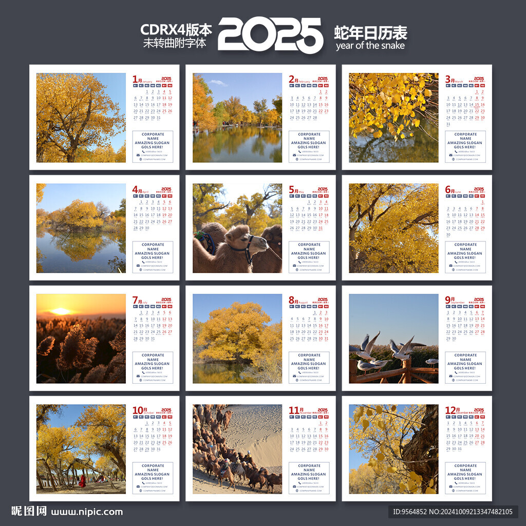 2025蛇年台历