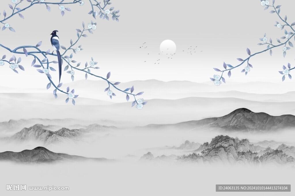 花鸟背景墙